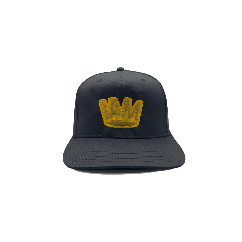 I AM ROYAL Gold Crown Black Cap