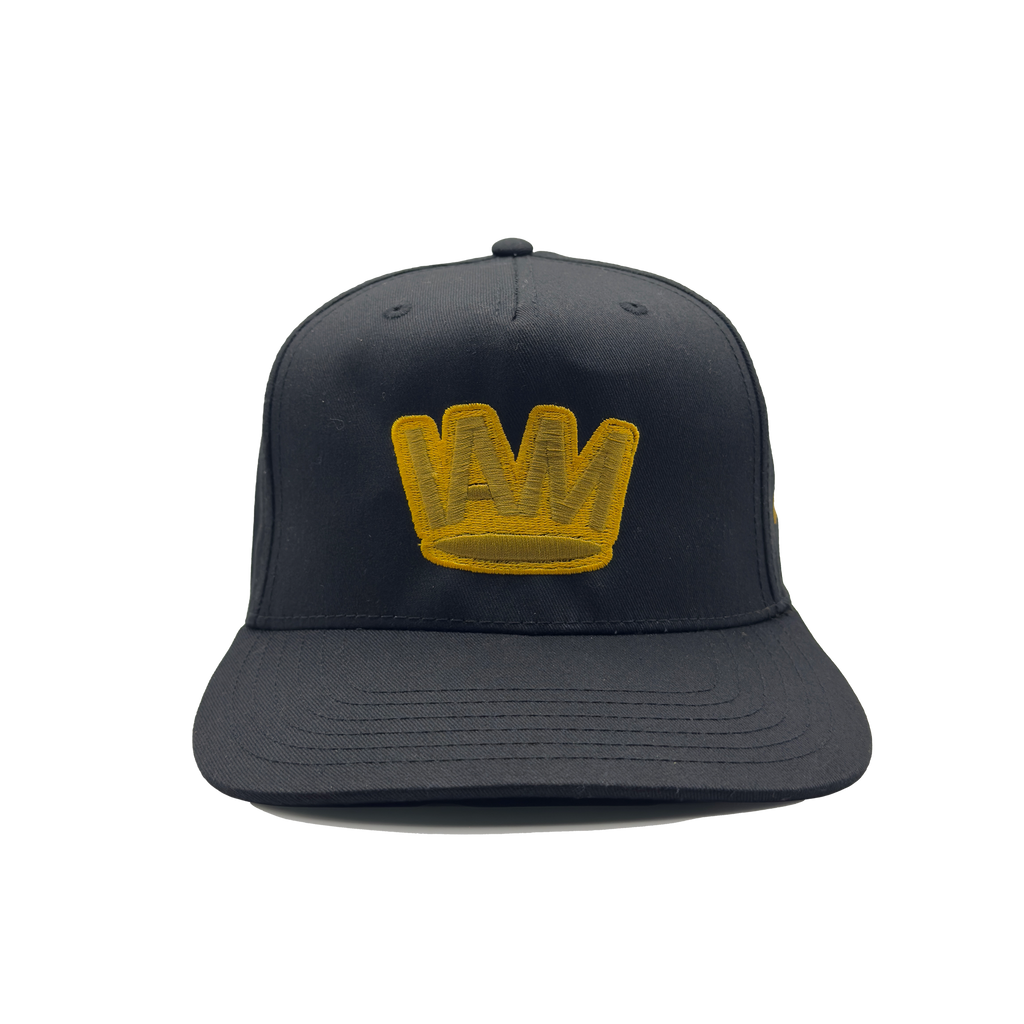 I AM ROYAL Gold Crown Black Cap