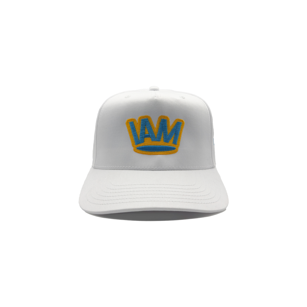 I AM ROYAL Turquoise Crown White Cap