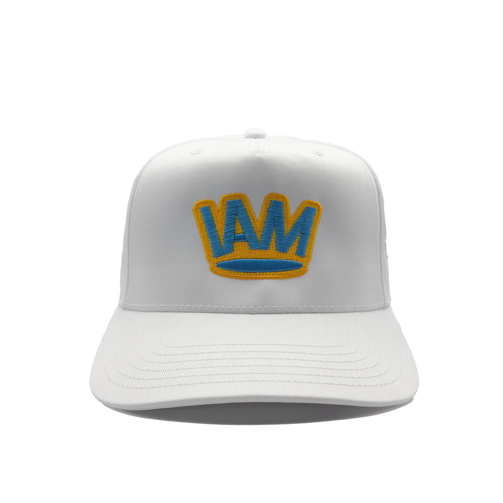 I AM ROYAL Turquoise Crown White Cap