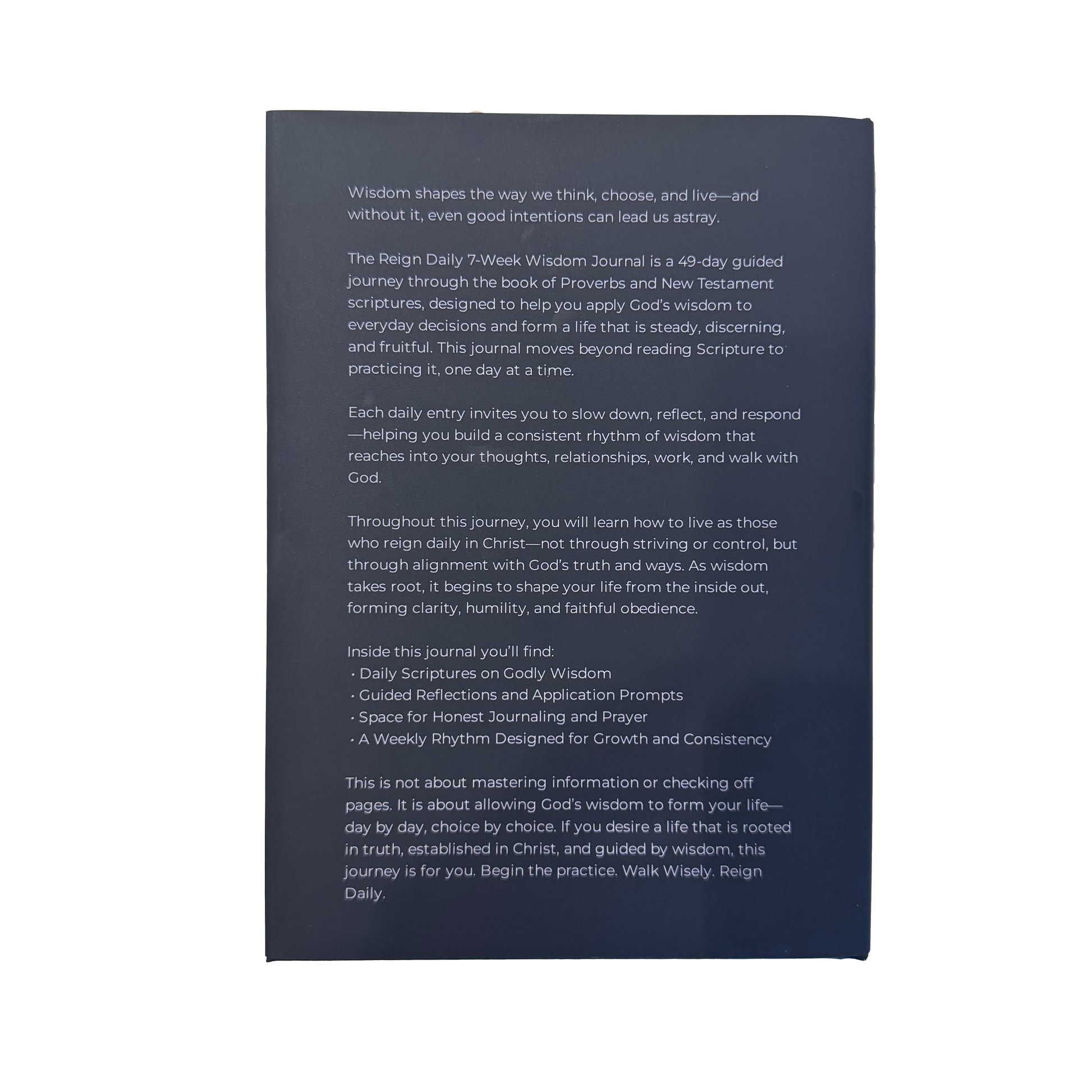 Reign Daily 7-Week Wisdom Journal (Founder's Edition)